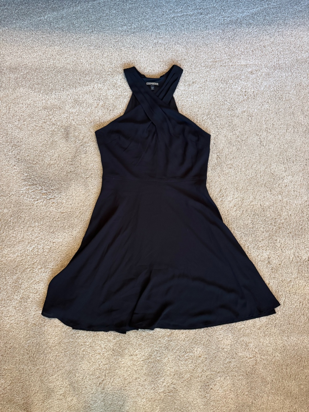 Express Black Halter Mini Dress